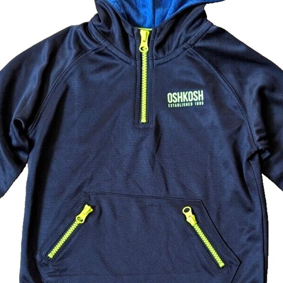 Oshkosh B'gosh Boy Activewear Jacket Hooded Track Jacket Full Zip Lightw… - Picture 5 of 6